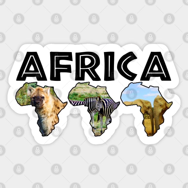 Africa Wildlife Continent Trio Sticker by PathblazerStudios
